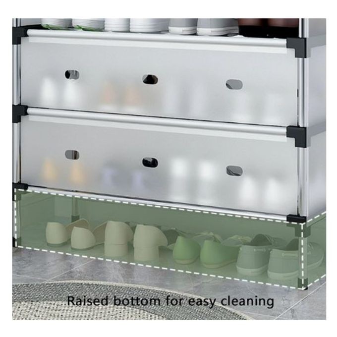 منظم أحذية 7 طبقات مع غطاء مضاد للغبار